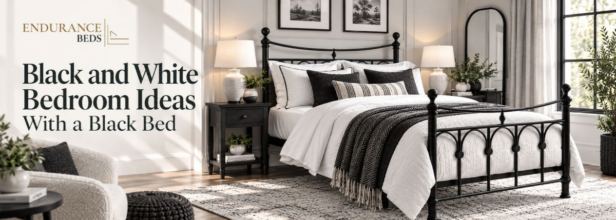 Black and White Bedroom Ideas with a Black Bed