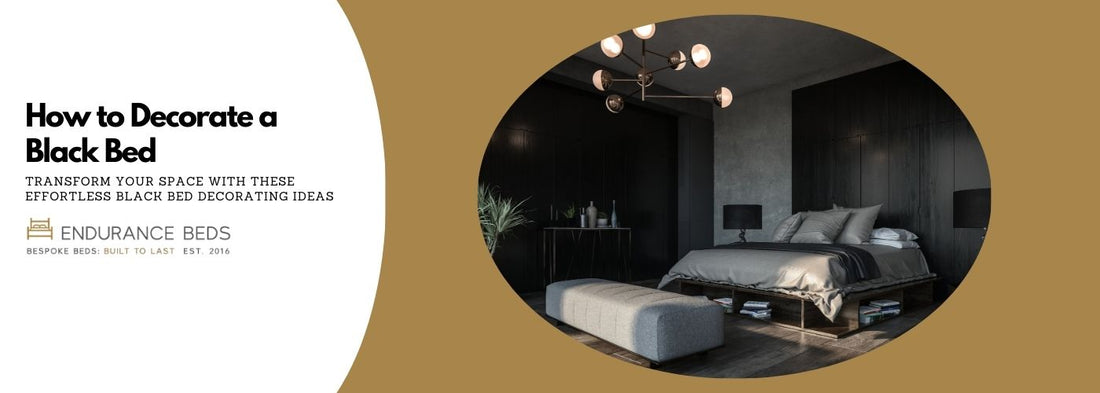 How to decorate a black bed