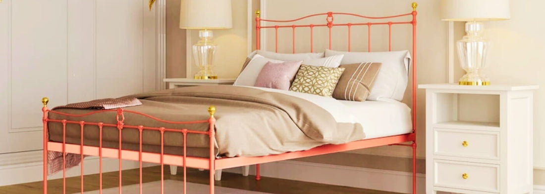 Pink Metal Bed | Double