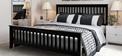 View King Size Wooden Bed Frame | To fit an 5ft x 6ft6 Mattress Size