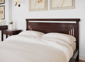 Harpley Wooden Bed (High) in Mahogany