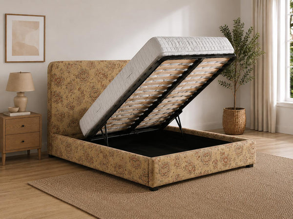 Heather Patterned Ottoman Bed