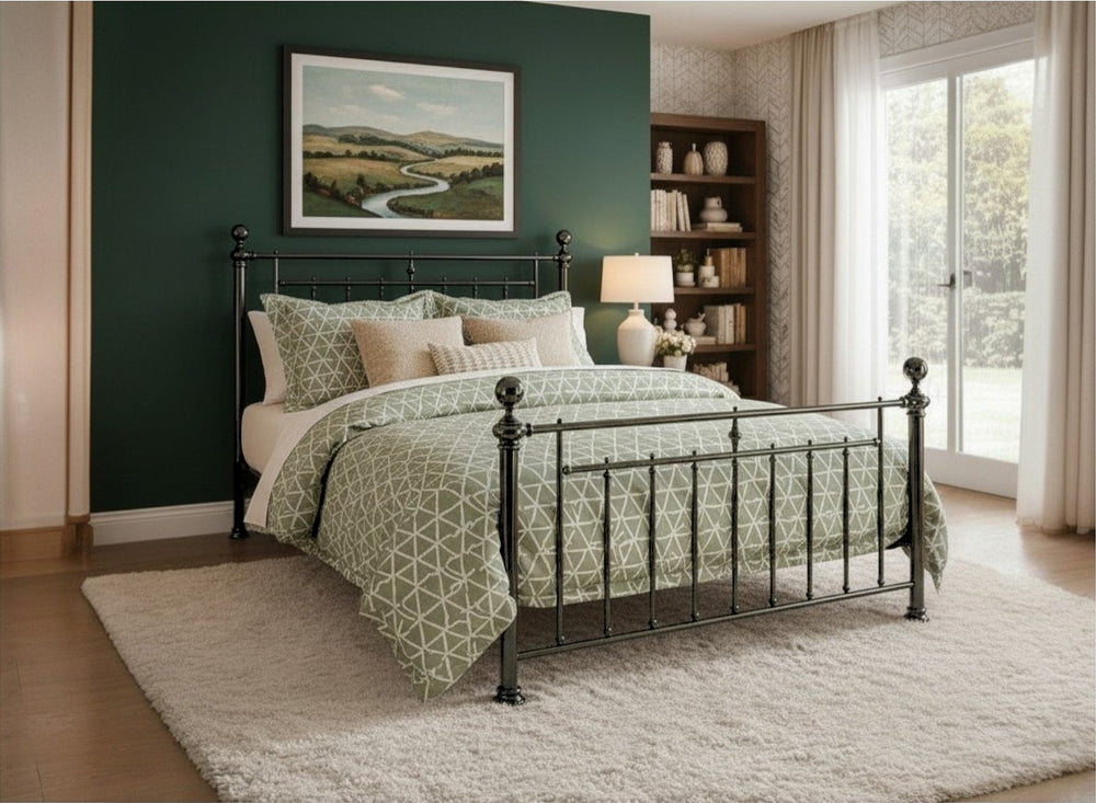 Alexander Bed in Black Nickel Finish