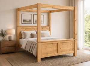 Barnwell Four Poster Bed in Antique (High End)