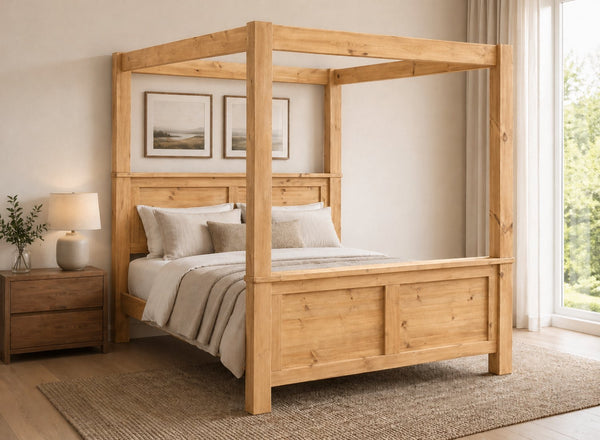 Barnwell Four Poster Bed in Antique (High End)