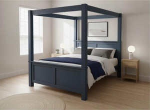 Barnwell 4 Poster in Hague Blue Finish (High End)