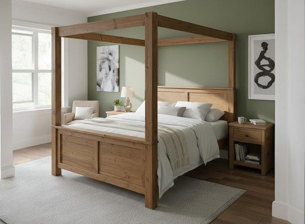 Barnwell 4 Poster in Walnut Finish (High End)