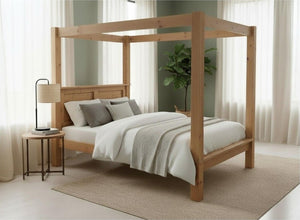 Barnwell 4 Poster in Oak Finish (Low End)