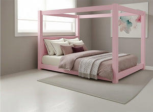 Barnwell Floor Bed in Nancy's Blushes Pink Finish