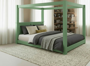 Barnwell Floor Bed in Emerald Green Finish