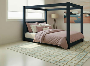 Barnwell Floor Bed in Hague Blue Finish