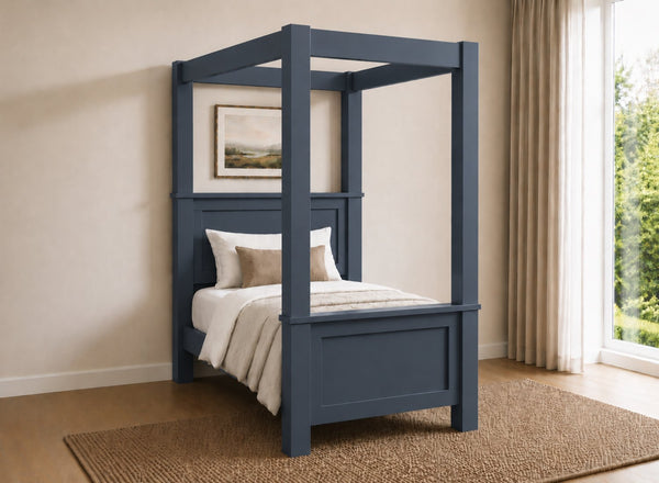 Barnwell Four Poster Bed in Painted Hague (High End)