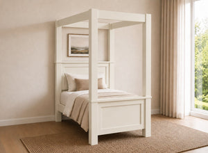 Barnwell Four Poster Bed in Painted Cream (High End)