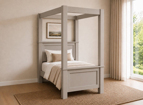 Barnwell Four Poster Bed in Painted Grey (High End)