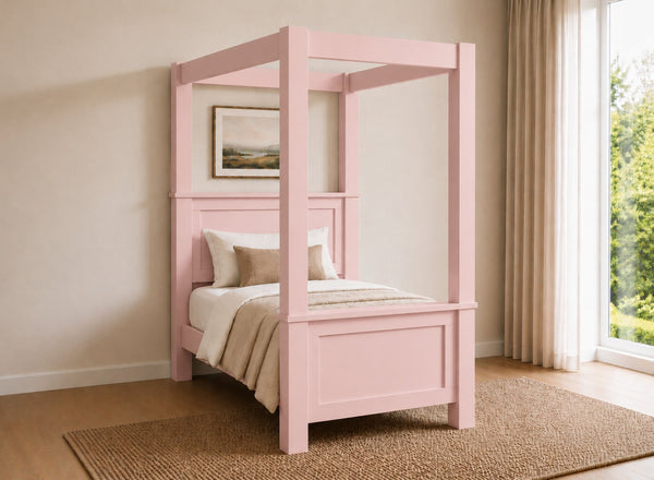 Barnwell Four Poster Bed in Painted Pink (High End)