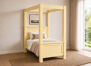 Barnwell Four Poster Bed in Painted Yellow (High End)