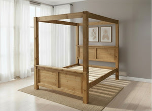 Barnwell 4 Poster Bed in Oak Finish