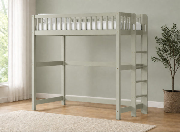Beckley High Sleeper Painted in Sage Green