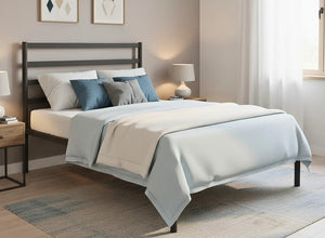 Belmont Dust Grey Metal Bed