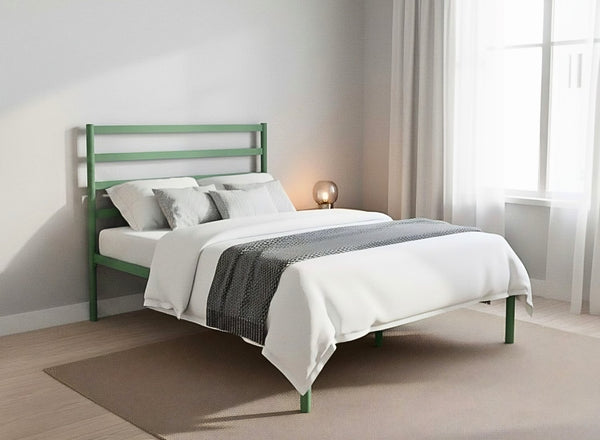 Belmont Sage Green Metal Bed