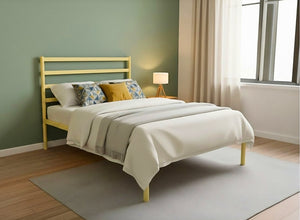 Belmont Pastel Yellow Metal Bed