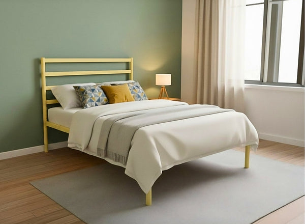 Belmont Pastel Yellow Metal Bed
