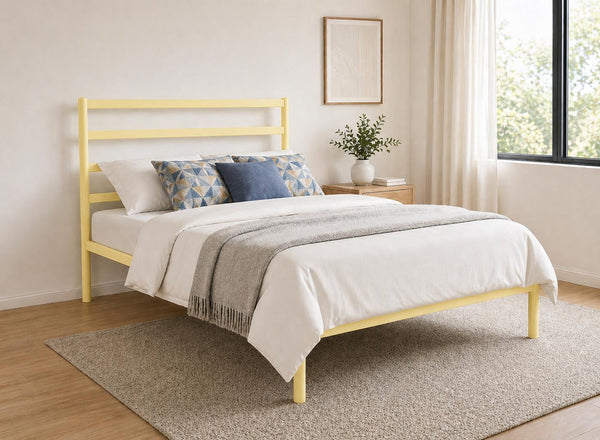 Belmont Bed in Pastel yellow