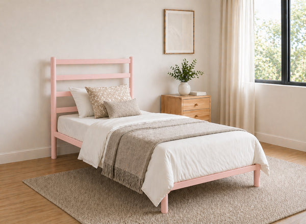 Belmont Bed in Light Pink, Single Size