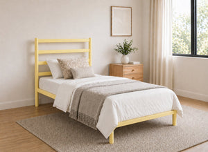 Belmont Bed in Pastel Yellow, Single Size