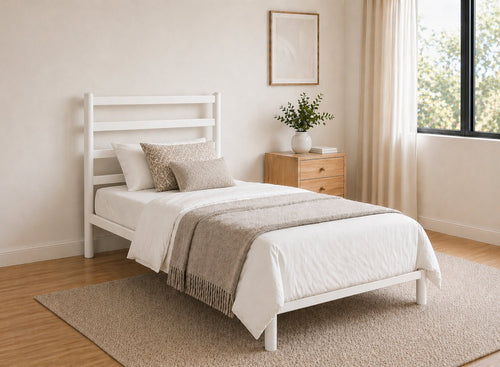 Belmont Bed in White, Single Size