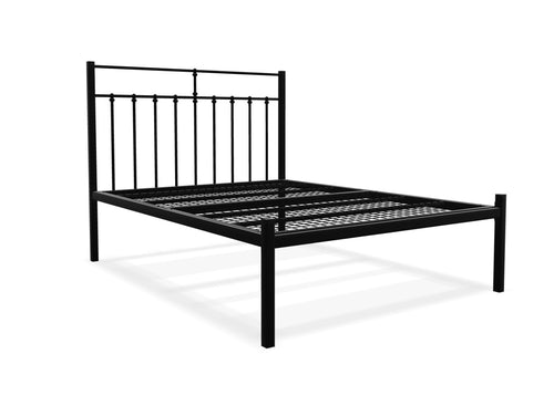Lenox Low End Metal Bed Frame Finished in Painted Black