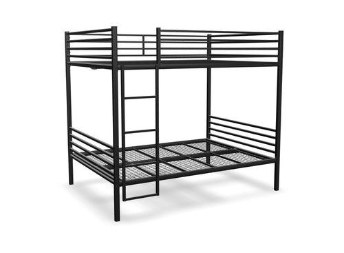 Metal Quad Bunk Bed Finished in Painted Black