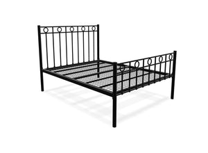 Indiana High End Metal Bed Frame Finished in Painted Black