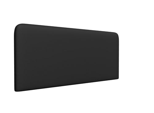 Osteo Strutted Headboard Finished in Faux Linen Black