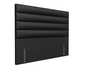 Calla Floor Standing Headboard Finished in Faux Linen Black