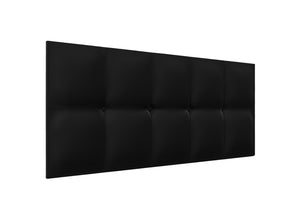 Inidigo Strutted Headboard Finished in Faux Linen Black