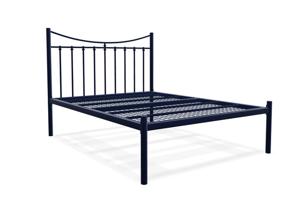 Bronx Low End Metal Bed Frame Finished in Painted Blue