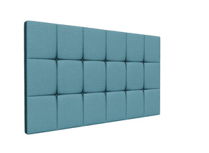 Celosia Strutted Headboard Finished in Blue Fabric 