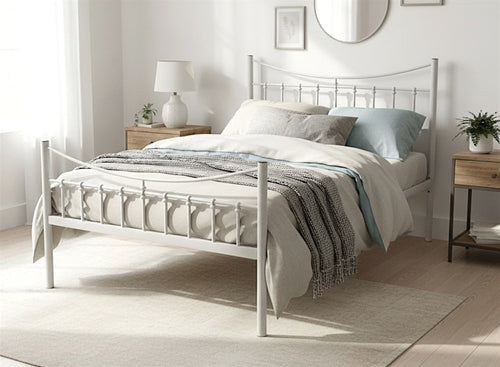 Bronx Bed in Painted White Finish (High End)