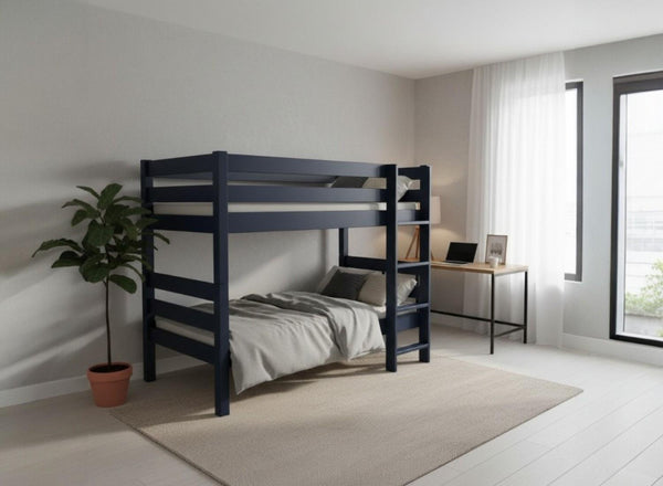 Wooden Bunk Bed in Hague Blue Finish (Right Ladder)