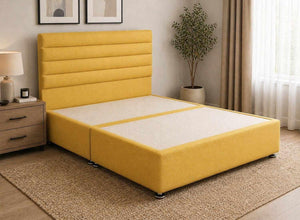 Calla Sunflower Yellow Wool-Blend Divan Bed