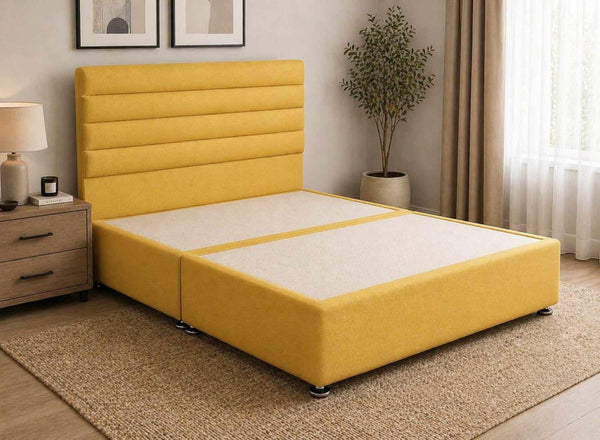Calla Sunflower Yellow Wool-Blend Divan Bed
