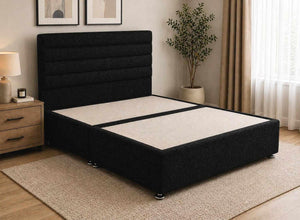 Calla Cosmos Black Bouclé Divan Bed
