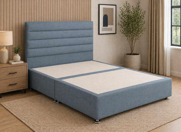 Calla Cobalt Blue Flat Weave Divan Bed