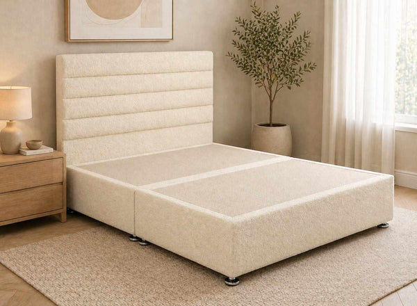 Calla Vanilla Cream Bouclé Divan Bed
