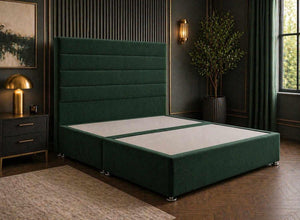 Calla Divan Bed in Bottle Green Velvet