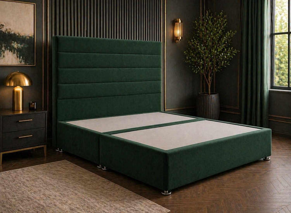 Calla Divan Bed in Bottle Green Velvet