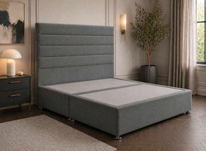 Calla Divan Bed in Granite Grey Velvet