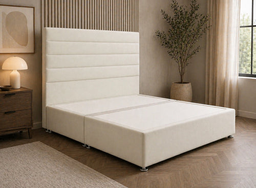 Calla Divan Bed in Oyster Velvet