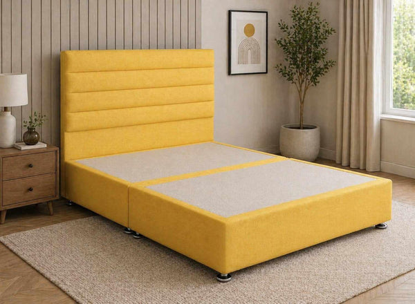 Calla Ochre Yellow Flat Weave Divan Bed